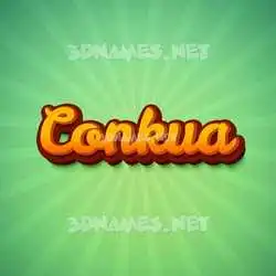 conkua in Green Rays style - 3D name wallpaper