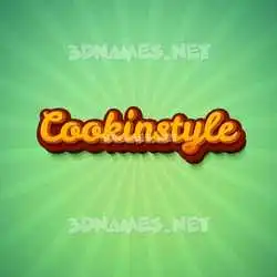cookinstyle in Green Rays style - 3D name wallpaper