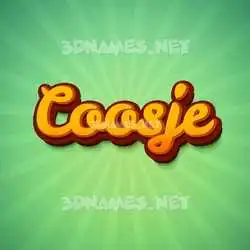coosje in Green Rays style - 3D name wallpaper