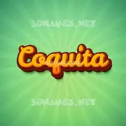 coquita in Green Rays style - 3D name wallpaper