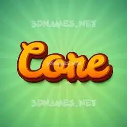 core in Green Rays style - 3D name wallpaper