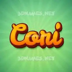 cori in Green Rays style - 3D name wallpaper