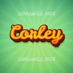 corley in Green Rays style - 3D name wallpaper