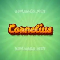 cornelius in Green Rays style - 3D name wallpaper