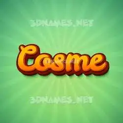 cosme in Green Rays style - 3D name wallpaper