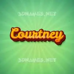 courtney in Green Rays style - 3D name wallpaper