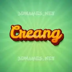 creang in Green Rays style - 3D name wallpaper