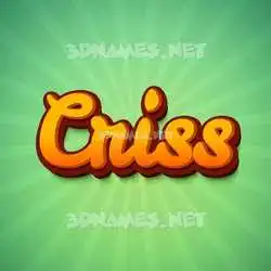 criss in Green Rays style - 3D name wallpaper