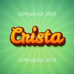 crista in Green Rays style - 3D name wallpaper