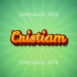 cristiam in Green Rays style - 3D name wallpaper