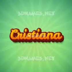 cristiana in Green Rays style - 3D name wallpaper