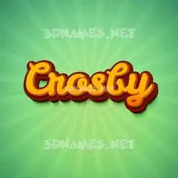 crosby in Green Rays style - 3D name wallpaper