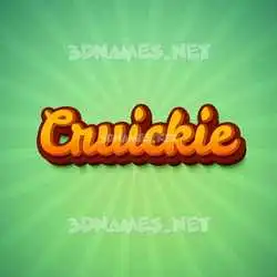 cruickie in Green Rays style - 3D name wallpaper