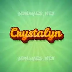 crystalyn in Green Rays style - 3D name wallpaper
