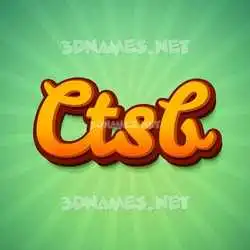ctsb in Green Rays style - 3D name wallpaper