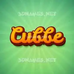 cubbe in Green Rays style - 3D name wallpaper