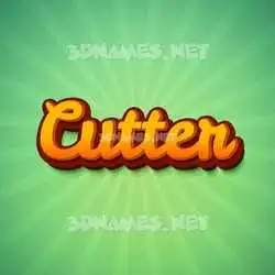cutter in Green Rays style - 3D name wallpaper