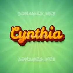 cynthia in Green Rays style - 3D name wallpaper