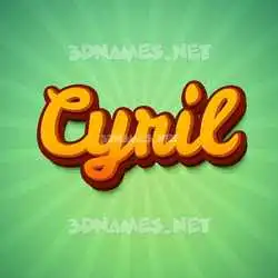 cyril in Green Rays style - 3D name wallpaper