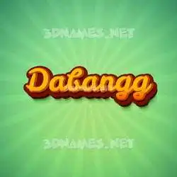 dabangg in Green Rays style - 3D name wallpaper