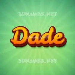dade in Green Rays style - 3D name wallpaper
