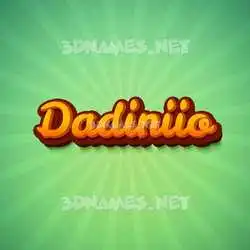 dadiniio in Green Rays style - 3D name wallpaper