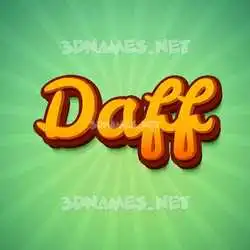 daff in Green Rays style - 3D name wallpaper