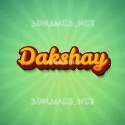 dakshay in Green Rays style - 3D name wallpaper