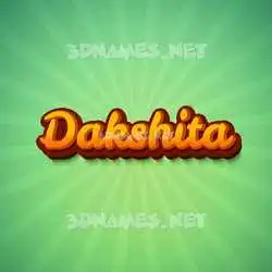 dakshita in Green Rays style - 3D name wallpaper