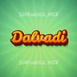 dalvadi in Green Rays style - 3D name wallpaper