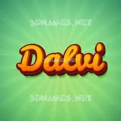 dalvi in Green Rays style - 3D name wallpaper