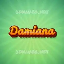 damiana in Green Rays style - 3D name wallpaper