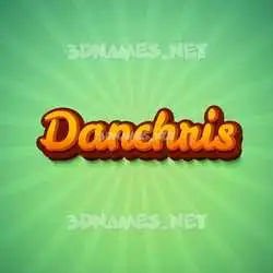 danchris in Green Rays style - 3D name wallpaper