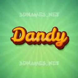 dandy in Green Rays style - 3D name wallpaper