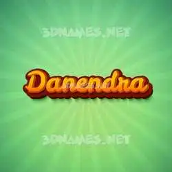 danendra in Green Rays style - 3D name wallpaper