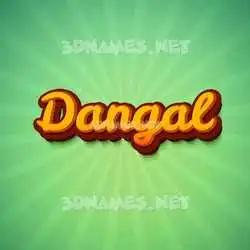 dangal in Green Rays style - 3D name wallpaper