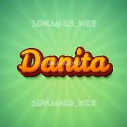 danita in Green Rays style - 3D name wallpaper
