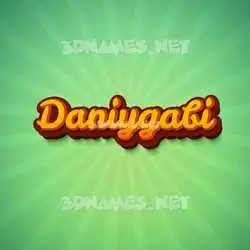 daniygabi in Green Rays style - 3D name wallpaper