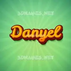 danyel in Green Rays style - 3D name wallpaper