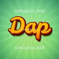 dap in Green Rays style - 3D name wallpaper