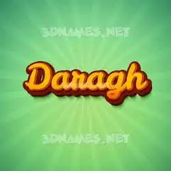 daragh in Green Rays style - 3D name wallpaper