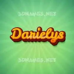 darielys in Green Rays style - 3D name wallpaper