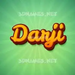 darji in Green Rays style - 3D name wallpaper