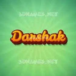 darshak in Green Rays style - 3D name wallpaper