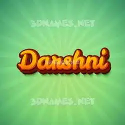 darshni in Green Rays style - 3D name wallpaper