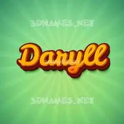 daryll in Green Rays style - 3D name wallpaper