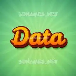 data in Green Rays style - 3D name wallpaper