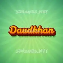 daudkhan in Green Rays style - 3D name wallpaper