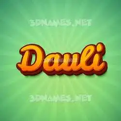 dauli in Green Rays style - 3D name wallpaper
