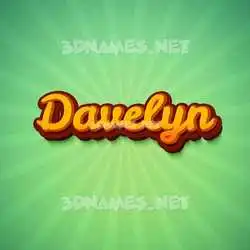 davelyn in Green Rays style - 3D name wallpaper